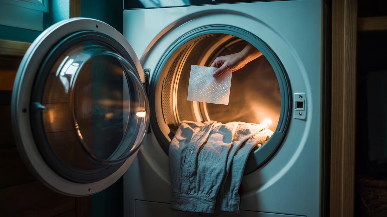 Turn Crumpled Clothes Crisp Again: How a damp dryer sheet in the dryer fixes wrinkles fast
